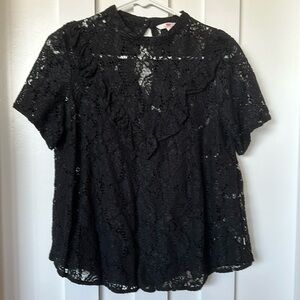 Levi’s Ivy Lace Short Sleeve Lace Top w/cami - Sz S